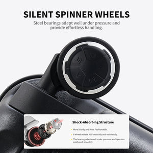OIWAS aviation-grade 360° silent spinner wheels—tested for smooth, quiet rolling on any surface, even cobblestone streets.
